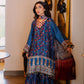 Teal Ajrak Silk Suit