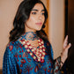 Teal Ajrak Silk Suit